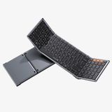 ProtoArc Opvouwbaar Bluetooth Toetsenbord - Full-Size Draadloos Toetsenbord - Reis Toetsenbord Draagbaar - Voor Laptop, Tablet, iPad, Smartphone, Windows, Android & iOS - Space Grey
