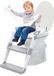 Fillikid Réducteur de toilette avec marchepied - Entraîneur de toilette avec poignées et marchepied - Siège de toilette pliable - Entraînement à la propreté pour enfant et tout-petit - Réducteur de toilette gris