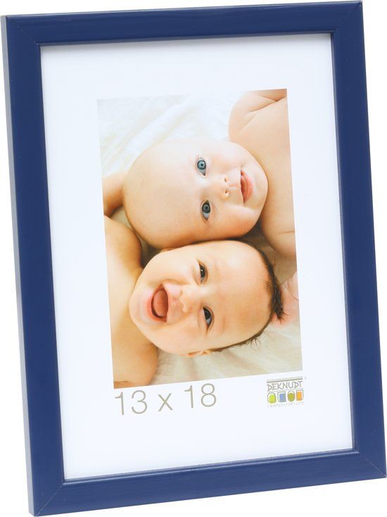 Deknudt Frames blauw smalle lijst in hout - 5412065416040