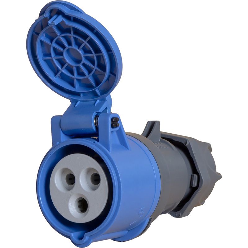 Power CEE Power CEE contrastekker 3-polig 16A IP44 Blauw