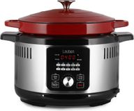 Lauben Multicooker - Autocuiseur - Mijstomer - 6 Litres - 1500W - Rouge/Argent
