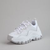 Buffalo Trail One Blanc Imi Nappa/Imi Nubuck Vegan Blanc - Femme Taille 39 Baskets