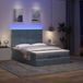 Prolenta Maison Exclusive - Ottoman bedframe met matrassen, donkergrijs, 140x200 cm, fluweel