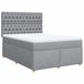 vidaXL Boxspringbed met matras, stof, lichtgrijs, 140x190 cm