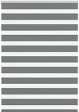 vidaXL Zebra rolgordijn 115x150 cm stofbreedte 110,9 cm donkergrijs