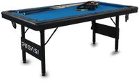 Pegasi Pooltafel Foldy 6FT - Inklapbaar - Blauw Laken - Zwart