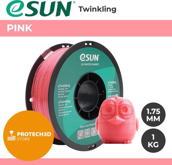 eSun eTwinkling Filament - 1.75mm - Roze - 1kg