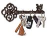 Comfify Decoratieve wandgemonteerde sleutelhouder | vintage sleutel met 3 haken | wandmontage | rustiek gietijzer - met schroeven en ankers - bruin