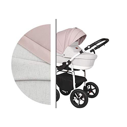 Lux4Kids Reissysteem 3in1 Isofix Buggy Pram Carrycot Pushchair Zipy Q door ChillyKids 2in1 without baby seat Special White ZQ/138C