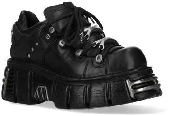 New Rock METALLIC M-120N-C26 Unisex Veterschoenen - Zwart - EU37