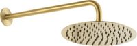 Qisani Flow 25cm ronde hoofddouche met wandarm Geborsteld Gold 25622.06