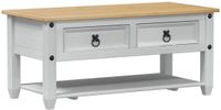 vidaXL Salontafel Wit 100 x 48 x 45 cm Massief grenenhout