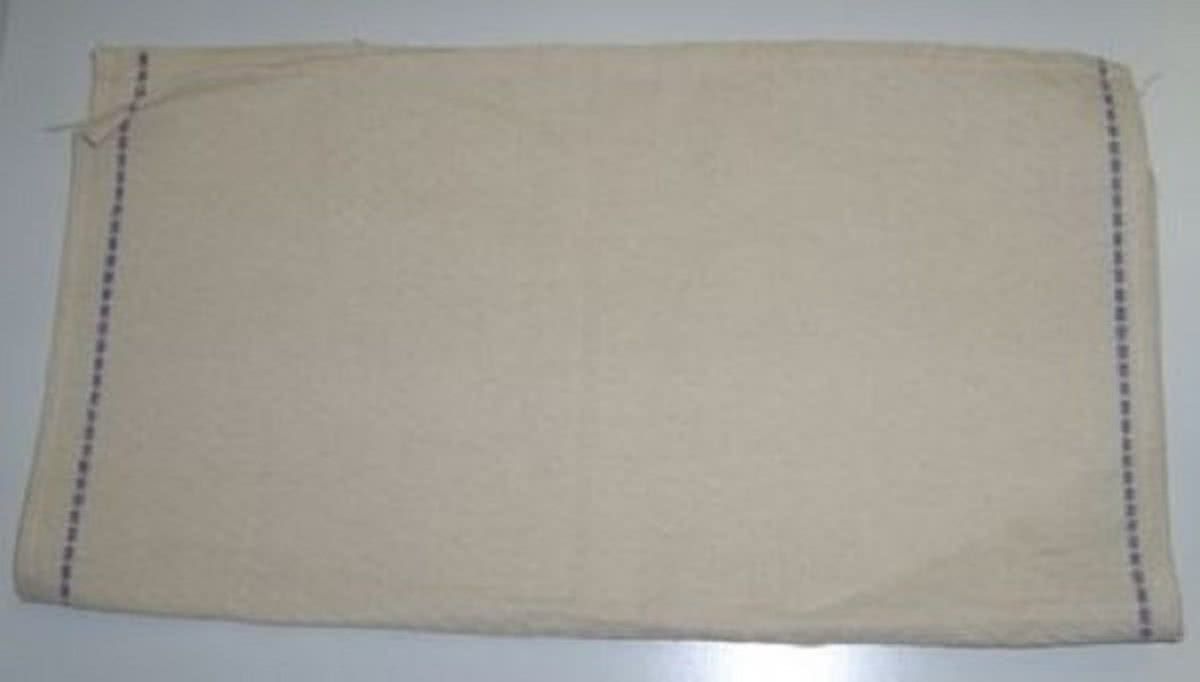 Schoteldoek Ecru Met Blauwe Rand 10 Stuks