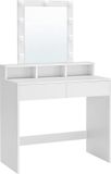 CaliCosy Coiffeuse Blanc Panneau de particules 80 cm
