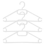 MSV 271 kleerhangers 3 stuks voor kinderen kunststof/polypropyleen wit 34 x 0,6 x 18,5 cm
