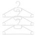 MSV 271 kleerhangers 3 stuks voor kinderen kunststof/polypropyleen wit 34 x 0,6 x 18,5 cm