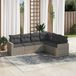 Maison Exclusive - Ensemble de jardin pour 6 personnes avec coussins, gris, en polyrotin