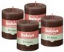 Bolsius Rustiek Stompkaars 80 x 68 mm Choc Brown – 4 Stuks