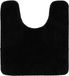 Tendance Toiletmat/wc mat Aquarius - met uitsparing - anti slip - microvezel - zwart - 45 x 50 cm