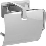 Wenko Turbo-Loc® toiletrolhouder Genova Shine, met deksel, zilver