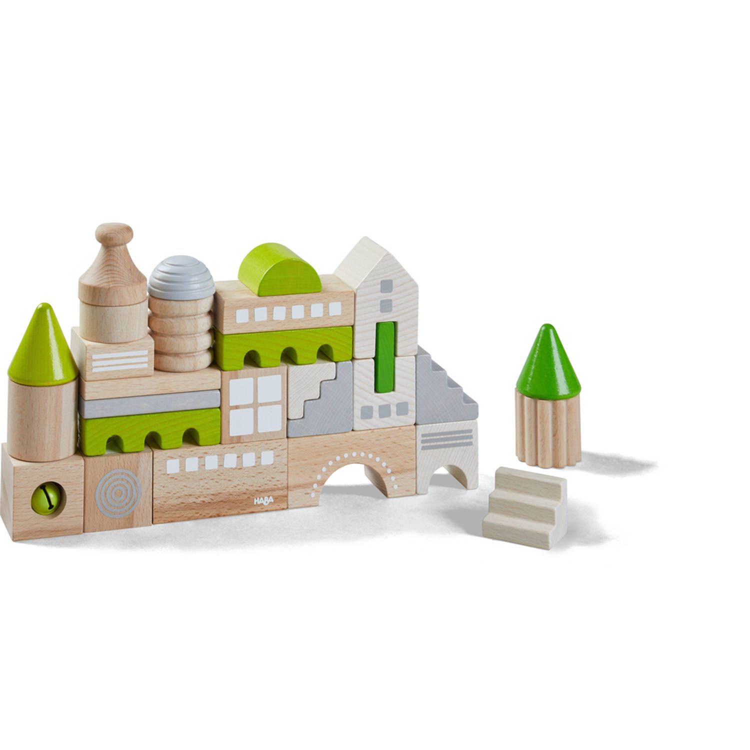 Haba Bouwstenen Coburg - Hout - Bruin/Grijs/Groen - 2021