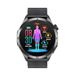 Knauermann PRO 3 Fan Edition rond (2025) zwart, gezondheidshorloge, smartwatch met telefoonfunctie, ECG Plus HRV en SOS-functie, BT Bluetooth, slaapapneu, Milanees zwart, 14-24