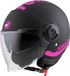 FC-Moto Ralgo Jet Helm - Zwart/felroze, Maat M