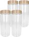 PLASTICFORTE Voorraadpot/bewaarpot - 4x - 550 ml - kunststof - beige - B7 x H16 cm