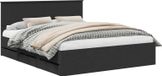 vidaXL Bedframe met lades, zwart, 160 x 200 cm, van constructiehout