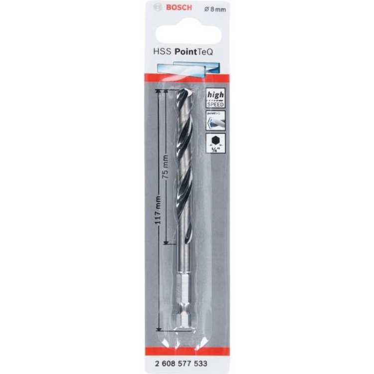 Bosch Bosc 1 HSS PointTeQ Hex 8x75x117 - 6949509231482
