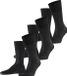 FALKE Tiago 3-Pack Heren Sokken Grijs Maat 39-40