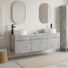 Maison Exclusive - Ensemble de 3 meubles de salle de bain, couleur gris béton, dimensions 157 x 44,5 x 80 cm