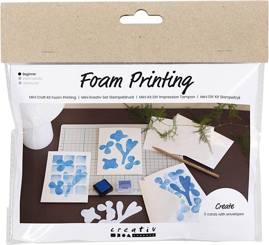Creativ Company Mini Hobbyset Foam Druk Kaart met Dessin
