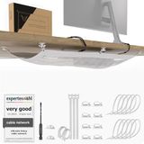 Kabelnet bureau – Flexibele kabel organizer, draagvermogen tot 10 kg (Wit)