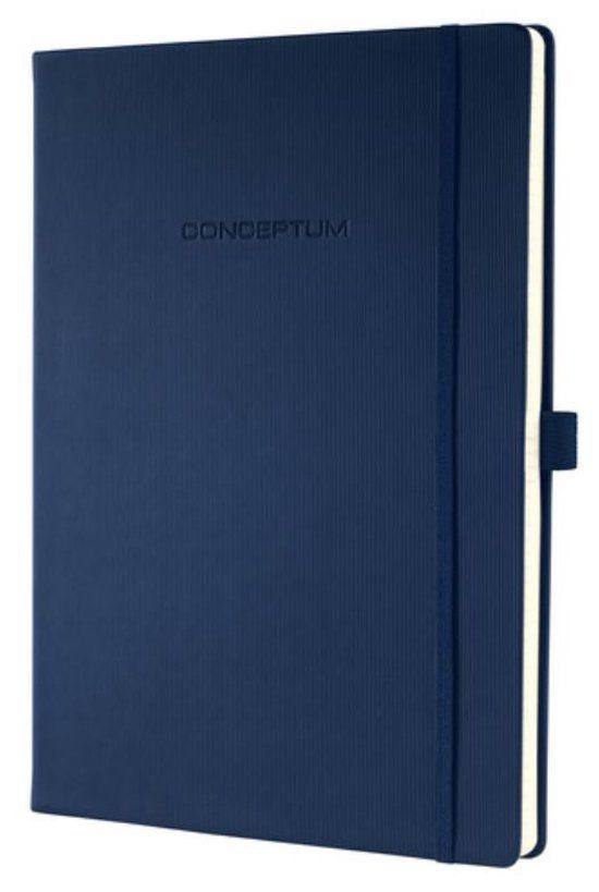 Sigel Conceptum Pure notitieboek A5 hardcover donkerblauw gelinieerd 194 pagina's 80 grams