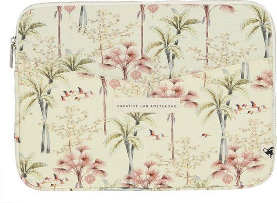 Generiek Luxe Laptophoes - Oriental Flamingo - 13 INCH