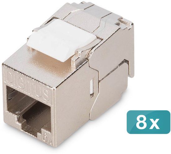 Digitus DN-93615-S-8 RJ45-inbouwmodule Keystone CAT 6A 8 stuk(s)