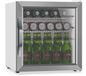 Klarstein Drankkoelkast met Glazen Deur - 47 Liter Mini-Drankkoelkast, LED-Verlichting, Dubbel Glas, Verstelbare Planken, 0-13 °C, Onderbouw, Stil