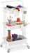 Relaxdays opbergtrolley - 3 etages - 2 remmen - wit
