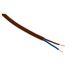 Zenitech - Elektrische Stroomkabel H03VVH2-F 2x0.75mm² - Bruin - 10m