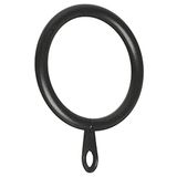 Bulk Hardware bh06185 gordijnstang ring vast oog zwart metaal binnenafmetingen 50 mm OD 60 mm, set 8 stuks