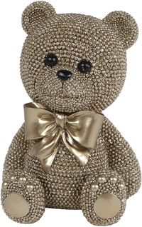 Van Manen Teddybeer sculptuur goud polystone decoratie cadeau