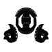 LS2 MX708, doublure/coussinets des joues, couleur: Noir, taille: L