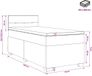 vidaXL Boxspringbed met matras, Donkergrijs, 90 x 200 cm, Fluweel