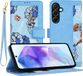 Techsuit FlipCraft Book Wallet Case étui avec cordon pour Samsung Galaxy A55 - Vibrant Blue