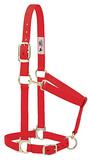 Weaver Leather Basic Verstelbare Nylon Halster - Rood - 1" - Klein Paard