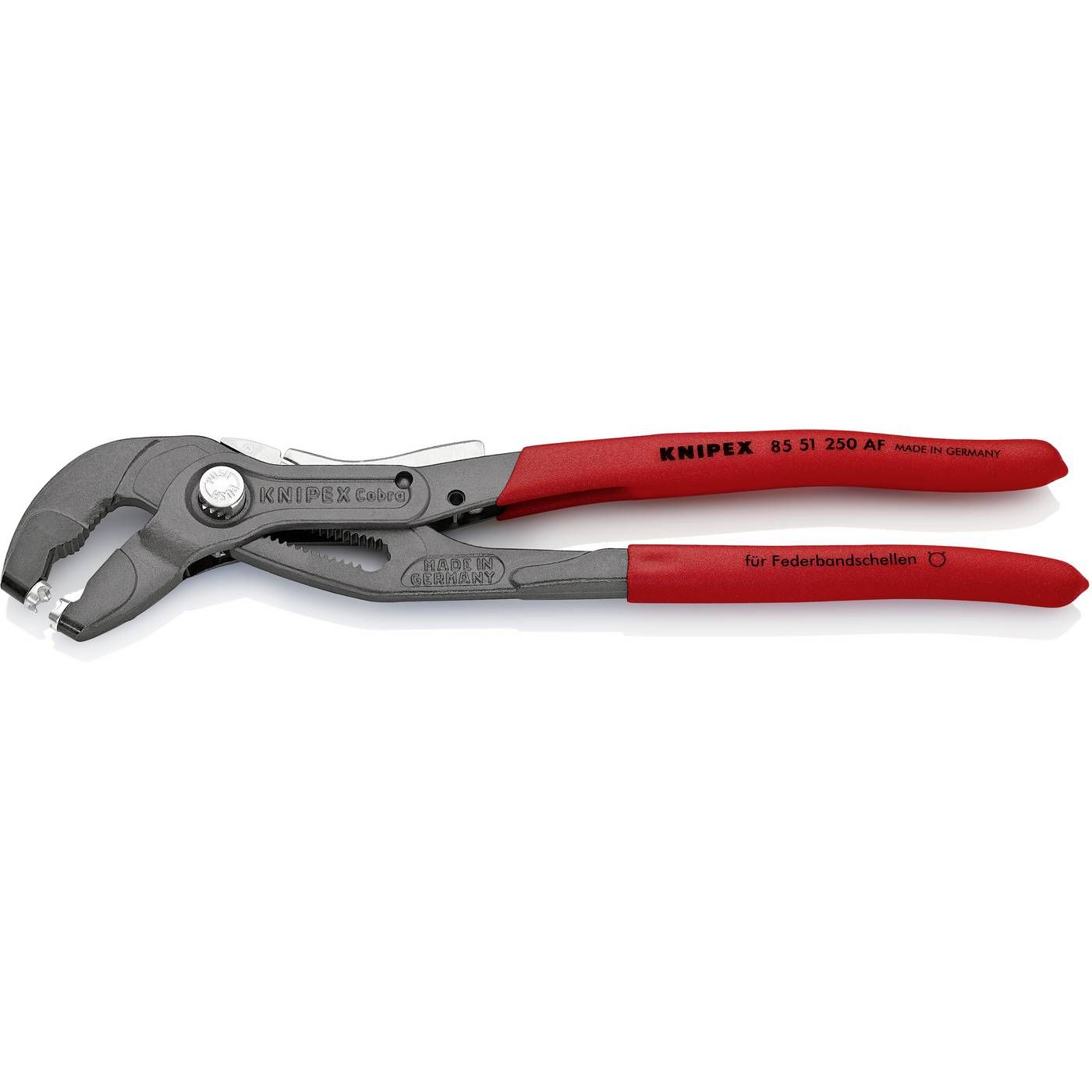 KNIPEX Bandveerklemtang met vastzetmechanisme met antslip, 85 51 250 AF