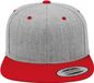 FLEXFIT Classic snapbackpet in twee kleuren FL6089MT - HEATHER / RED - One size