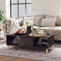 vidaXL Salontafel 103,5x60x35 cm bewerkt hout hoogglans grijs