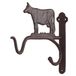 Merkloos / Sans marque Esschert Design Hanging basket haak boerderijdier - Koe